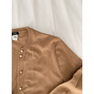 J. Crew cardigan, Jackie style, camel